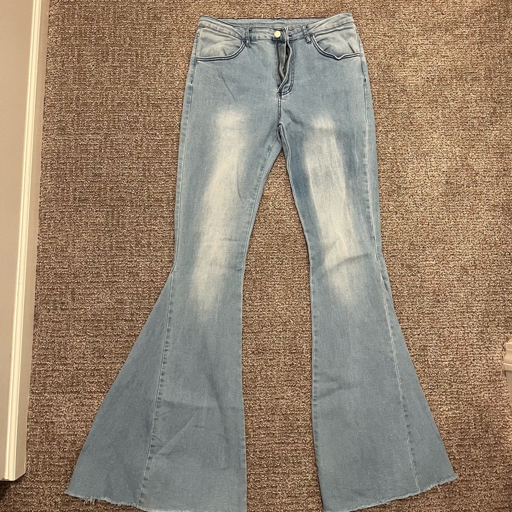 Women's Flared Blue Jeans